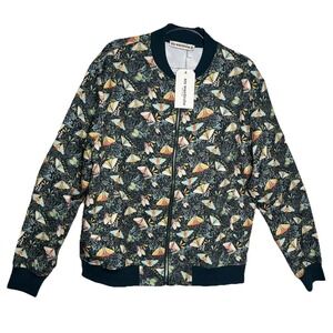 SM Wardrobe NWT Moth Garden Bomber Jacket Women's Size‎ Medium